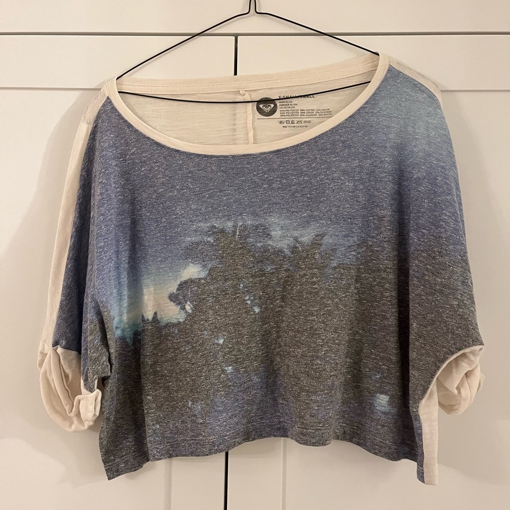 rvca cropped tee